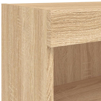 TV-tasot LED-valoilla 2 kpl Sonoma-tammi 80x30x30 cm