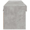 TV-taso LED-valoilla betoninharmaa 80x30x30 cm