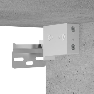 TV-taso LED-valoilla betoninharmaa 80x30x30 cm