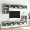 TV-tasot LED-valoilla 2 kpl betoninharmaa 80x30x30 cm