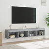 TV-tasot LED-valoilla 2 kpl betoninharmaa 80x30x30 cm
