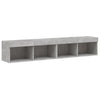 TV-tasot LED-valoilla 2 kpl betoninharmaa 80x30x30 cm