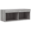 TV-taso LED-valoilla harmaa Sonoma 80x30x30 cm