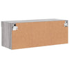 TV-taso LED-valoilla harmaa Sonoma 80x30x30 cm