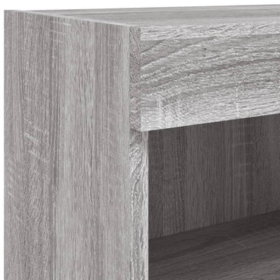 TV-taso LED-valoilla harmaa Sonoma 80x30x30 cm