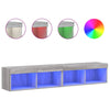 TV-tasot LED-valoilla 2 kpl harmaa Sonoma 80x30x30 cm