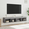 TV-tasot LED-valoilla 2 kpl harmaa Sonoma 80x30x30 cm