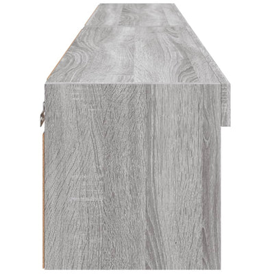 TV-tasot LED-valoilla 2 kpl harmaa Sonoma 80x30x30 cm