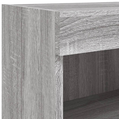 TV-tasot LED-valoilla 2 kpl harmaa Sonoma 80x30x30 cm