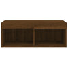 TV-taso LED-valoilla ruskea tammi 80x30x30 cm