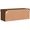 TV-taso LED-valoilla ruskea tammi 80x30x30 cm