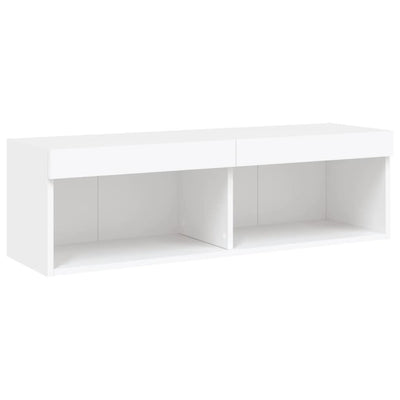 Valkoinen tv-taso led-valoilla Vladislava 100x30x30cm