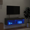 TV-taso LED-valoilla musta 100x30x30 cm