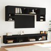 TV-taso LED-valoilla musta 100x30x30 cm