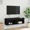TV-taso LED-valoilla musta 100x30x30 cm