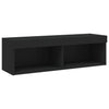 TV-taso LED-valoilla musta 100x30x30 cm