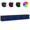 TV-tasot LED-valoilla 2 kpl musta 100x30x30 cm