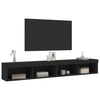TV-tasot LED-valoilla 2 kpl musta 100x30x30 cm