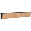 TV-tasot LED-valoilla 2 kpl musta 100x30x30 cm