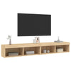 TV-tasot LED-valoilla 2 kpl Sonoma-tammi 100x30x30 cm