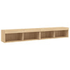 TV-tasot LED-valoilla 2 kpl Sonoma-tammi 100x30x30 cm