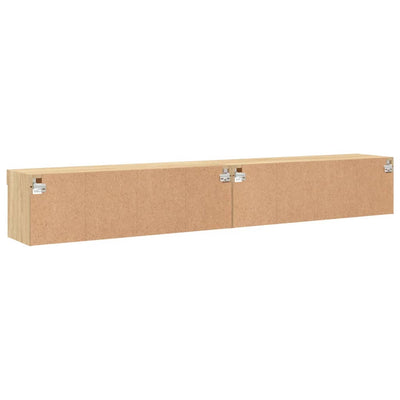 TV-tasot LED-valoilla 2 kpl Sonoma-tammi 100x30x30 cm