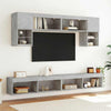 TV-taso LED-valoilla betoninharmaa 100x30x30 cm