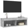 TV-taso LED-valoilla betoninharmaa 100x30x30 cm