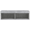 TV-taso LED-valoilla betoninharmaa 100x30x30 cm