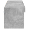 TV-taso LED-valoilla betoninharmaa 100x30x30 cm