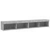 TV-tasot LED-valoilla 2 kpl betoninharmaa 100x30x30 cm