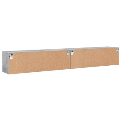 TV-tasot LED-valoilla 2 kpl betoninharmaa 100x30x30 cm