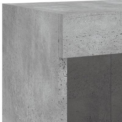 TV-tasot LED-valoilla 2 kpl betoninharmaa 100x30x30 cm