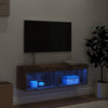 TV-taso LED-valoilla savutammi 100x30x30 cm