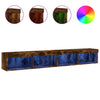TV-tasot LED-valoilla 2 kpl savutammi 100x30x30 cm