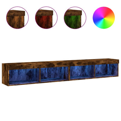 TV-tasot LED-valoilla 2 kpl savutammi 100x30x30 cm