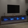 TV-tasot LED-valoilla 2 kpl savutammi 100x30x30 cm