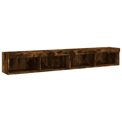 TV-tasot LED-valoilla 2 kpl savutammi 100x30x30 cm