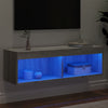 TV-taso LED-valoilla harmaa Sonoma 100x30x30 cm