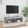 TV-taso LED-valoilla harmaa Sonoma 100x30x30 cm