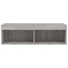 TV-taso LED-valoilla harmaa Sonoma 100x30x30 cm