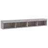 TV-tasot LED-valoilla 2 kpl harmaa Sonoma 100x30x30 cm