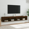 TV-tasot LED-valoilla 2 kpl ruskea tammi 100x30x30 cm