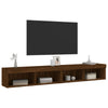 TV-tasot LED-valoilla 2 kpl ruskea tammi 100x30x30 cm