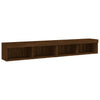 TV-tasot LED-valoilla 2 kpl ruskea tammi 100x30x30 cm