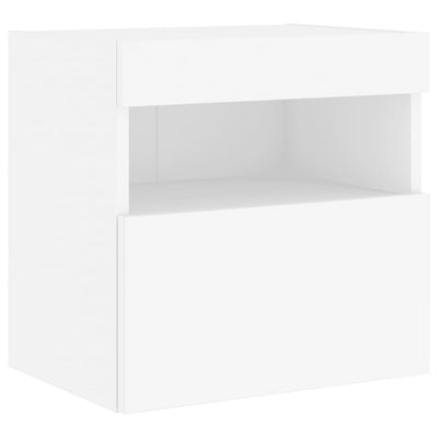TV-seinäkaappi LED-valoilla valkoinen 40x30x40 cm