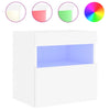 TV-seinäkaapit LED-valoilla 2 kpl valkoinen 40x30x40 cm