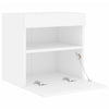 TV-seinäkaapit LED-valoilla 2 kpl valkoinen 40x30x40 cm