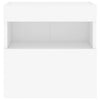 TV-seinäkaapit LED-valoilla 2 kpl valkoinen 40x30x40 cm