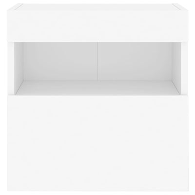 TV-seinäkaapit LED-valoilla 2 kpl valkoinen 40x30x40 cm